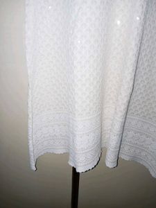 Embroided White Sequin Suit