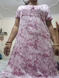 Floral Print Suit With Dupatta