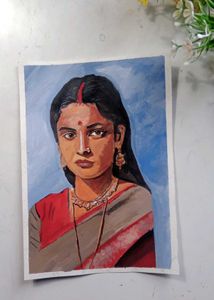 Rekha - Handmade Gouache Portrait