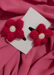 Handmade Puff Flower Hairclips