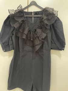 DRAMA ALERT! 🖤RIVER ISLAND Swiss Dot RuffleRomper