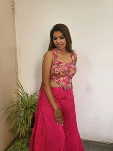 Pink Floral Kurta Set