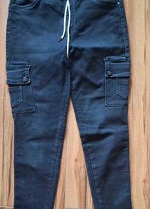 Teenage Black Cargo Jeans