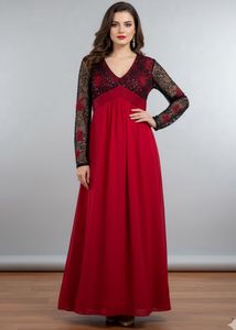 Athena Elegant Red Maxi Dress
