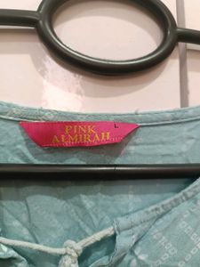 Embroidered Blue Tunic Top