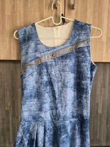 Stylish Blue tie - die Maxi Dress