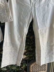 White Embroidered Kurta Set