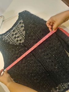 Black Crochet Top