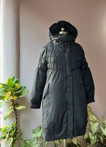 long black puffer jacket