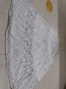 White Embroidered Maxi Skirt