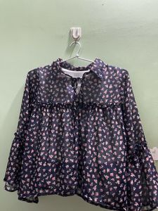 Floral Ruffle Blouse