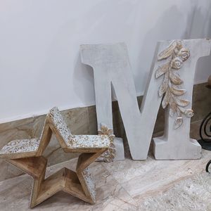 Large Wooden Letter M.