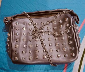 Handbag With Stone Work