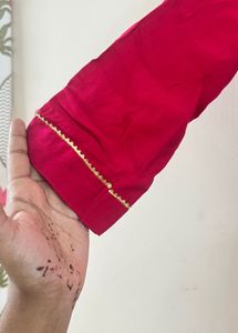 Elegant Pink Kurta Pant Set  (Best For L Size)
