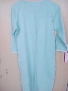 Elegant Aqua Embroidered Kurta