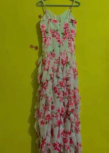 Floral Printed Ruffle Dress