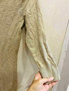 H&amp;M Beautiful Beige Knit Mini Dress