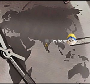 Golden World Map Watch