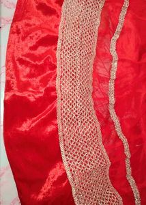 ✨ Elegant Red Anarkali Gown