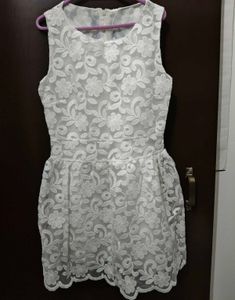 White Floral Lace Dress