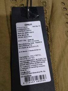 Only Jumpsuit With Tag