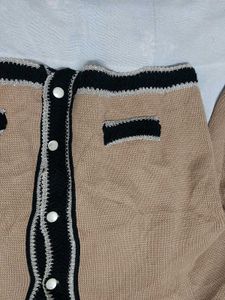 Warm Korean Button Up Sweater