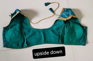 Readymade Light Blue Blouse Silk Blend Material