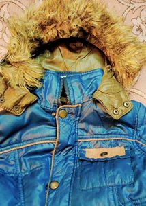 Blue 🧥Jacket With Fur