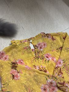 Floral Print Yellow Top