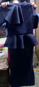 Royal blue peplum dress