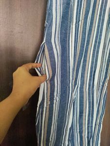 Grey Striped Jumpsuit
