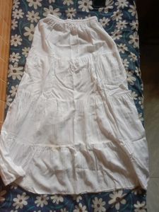 Long White Pinteresty Skirt