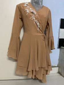 Elegant Wrap Style Mini Dress