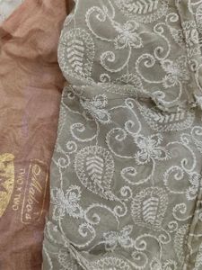 Bright Skater Skirt Chikankari Embroidery