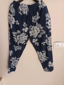 Navy Blue Floral PALAZO SUIT SET
