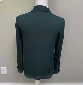 Zara emerald green embellished shirt large size