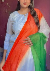 Elegant Dupatta In Tricolour