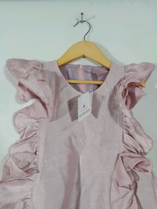 Ruffled Sleeve Midi Dress(Girls)