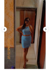 Blue Floral Mini Dress
