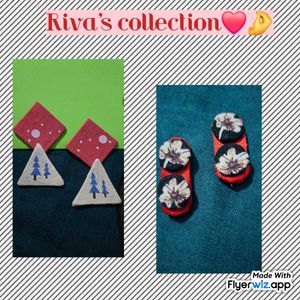 Western Hand Made Fabric Earrings.