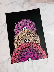 Tri-Color Mandala A4 Artwork