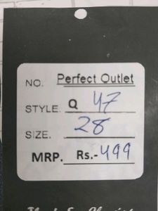 Q-47 Size 28 Slim Fit Women Denim Capri