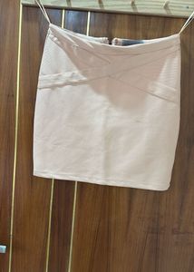 Veromoda Nude Bandage Mini Skirt