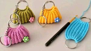 Cute Crocheted Mini Bag Keychains