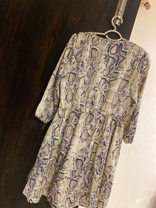 Snakeskin Print Mini Dress