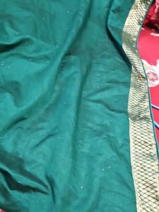 Emerald Green Saree With Blouse