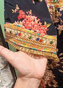 KTT Handwork Detailed Makhmali Crepe Kurta Set