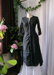 Luxury Brand AMPM Black Embroidered Kurti