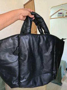 Faux Leather Padded Handbag
