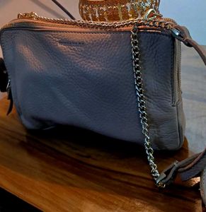 BiBi Taupe Leather Crossbody